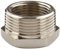 Футорка НР никелированная Tiemme 3/4" х 3/8" - фото 66192 Футорка НР никелированная Tiemme 3/4" х 3/8" - фото 66192