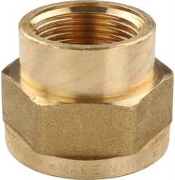 Муфта переходная ВВ латунная Tiemme 1/2" х 3/8" - фото 66604