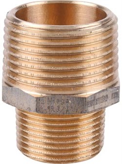 Ниппель редукционный НН Viega 1 1/4" x 3/4" (бронза) - фото 66979