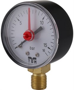 Фильтр промывной Tiemme 1", латунная колба, манометр, сгоны - фото 67539