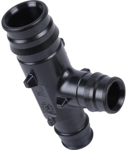 Тройник редукционный для сшитого полиэтилена Uponor (Q&E) 32 x 25 x 25 - фото 67591
