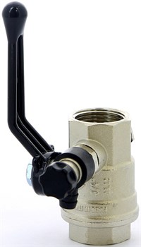 Кран шаровый Bugatti Oregon (330), ВР-ВР (ручка) 1 1/4", с заглушкой 1/4", дренажным вентилем - фото 69373