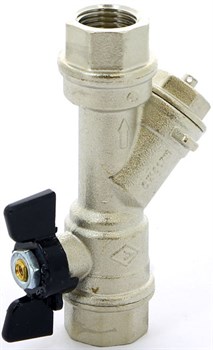 Кран шаровый Bugatti Indiana (741), с фильтром, ВР-ВР (бабочка) 1/2" - фото 69625