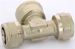 Тройник ВР обжимной для мeталлопластиковых труб Uni-Fitt 16 x 1/2" - фото 70295