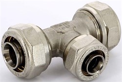 Тройник редукционный обжимной для мeталлопластиковых труб Uni-Fitt 26 x 16 x 26 - фото 70317 Тройник редукционный обжимной для мeталлопластиковых труб Uni-Fitt 26 x 16 x 26 - фото 70317