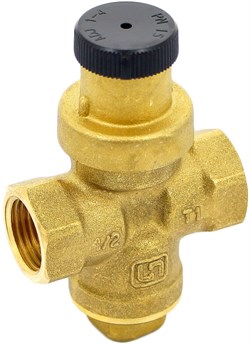 Редуктор давления Uni-fitt COMPACT 1/2", без отверстия под манометр, латунный - фото 70353