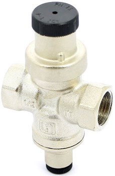 Редуктор давления Uni-fitt COMPACT 1/2", под радиальный манометр, никелированный - фото 70479
