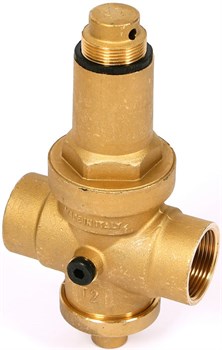 Редуктор давления Uni-fitt 1 1/4", под аксиальный манометр, латунный - фото 70499
