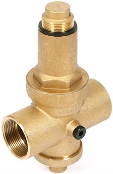 Редуктор давления Uni-fitt 1 1/2", под аксиальный манометр, латунный - фото 70502
