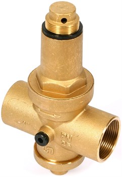 Редуктор давления Uni-fitt 1 1/2", под аксиальный манометр, латунный - фото 70503