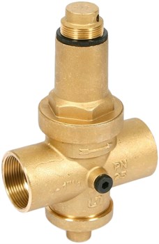 Редуктор давления Uni-fitt 1 1/2", под аксиальный манометр, латунный - фото 70504