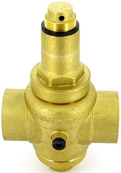 Редуктор давления Uni-fitt 2", под аксиальный манометр, латунный - фото 70511