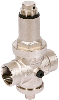 Редуктор давления Uni-fitt 1 1/4", под аксиальный манометр, никелированный - фото 70529