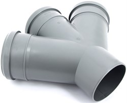 Крестовина одноплоскостная канализационная Sinikon Standart 110x110x110x45° - фото 71797