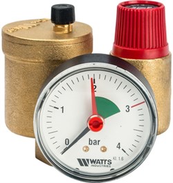Группа безопасности котла Watts KSG 30N компактная, латунь, до 50 кВт - фото 72463