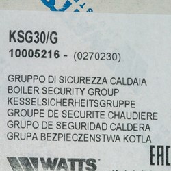 Группа безопасности котла Watts KSG 30G, чугун, до 50 кВт - фото 72479