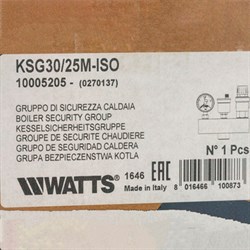 Группа безопасности котла Watts KSG 30 25M-ISO2, сталь, до 200 кВт - фото 72516