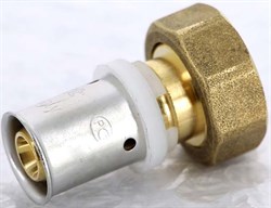 Муфта с накидной гайкой (евроконус) пресс для мeталлопластиковых труб Uni-Fitt 20 x 3/4" - фото 74795 Муфта с накидной гайкой (евроконус) пресс для мeталлопластиковых труб Uni-Fitt 20 x 3/4" - фото 74795