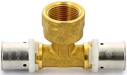 Тройник ВР пресс для мeталлопластиковых труб Uni-Fitt 26 x 3/4" - фото 74971 Тройник ВР пресс для мeталлопластиковых труб Uni-Fitt 26 x 3/4" - фото 74971