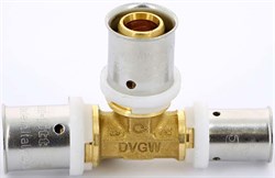 Тройник редукционный пресс для мeталлопластиковых труб Uni-Fitt 26 x 26 x 20 - фото 75019 Тройник редукционный пресс для мeталлопластиковых труб Uni-Fitt 26 x 26 x 20 - фото 75019