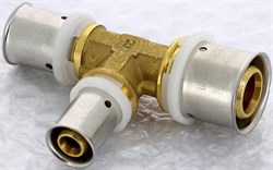 Тройник редукционный пресс для мeталлопластиковых труб Uni-Fitt 26 x 16 x 20 - фото 75037 Тройник редукционный пресс для мeталлопластиковых труб Uni-Fitt 26 x 16 x 20 - фото 75037