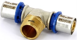 Тройник пресс Emmeti НР 16 х 1/2" х 16 - фото 75353 Тройник пресс Emmeti НР 16 х 1/2" х 16 - фото 75353