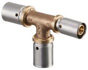 Тройник пресс с уменьшенным проходом Oventrop Cofit P 20 х 20 х 16 - фото 76367
