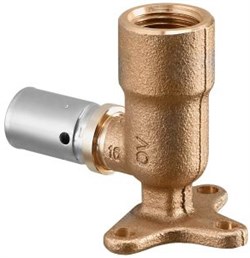 Отвод 90° с креплением пресс удлиненный размер Oventrop Cofit P 16 х 2.0 мм х Rp 1/2" - фото 76400