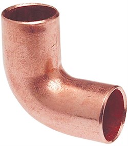 Угол медный для кондиционирования 90° двухраструбный 1 3/8" - фото 76764