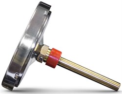 Термометр биметаллический Стеклоприбор ТБ ф 63 мм, гильза 50 мм, кл. 2.5, t 150° - фото 77536