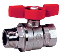 Кран шаровый Giacomini R854 Ду 20 ВР/НР полный проход (бабочка)