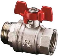 Кран шаровый Oventrop Optibal НВ (бабочка, алюминий) 1&quot;
