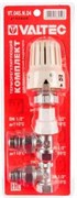 Комплект терморегулирующий Valtec 1/2" Вр-Нр угловой, радиаторный, в блистере
