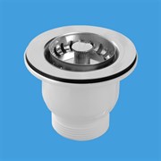 Выпуск для сифона McALPINE 1 1/2" с нержавеющей решеткой D=85мм (MRSKW5)