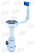 Сифон для мойки с переливом Ани Пласт Грот 1 1/2"x113 (A0145)
