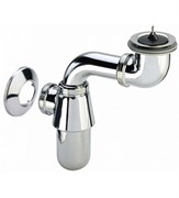 Сифон для раковины хромированный угловой бутылочный 1 1/4" Viega (148355)