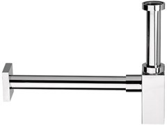 Сифон для биде и раковины хромированный квадратный 1 1/4" Remer (960114RR)