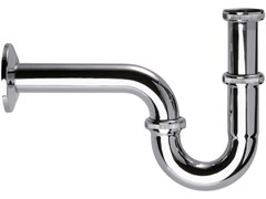 Сифон хромированный без выпуска P-образный 1 1/4" Remer (977114RR)