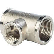 Тройник переходной ВВ никелированный Stout 3/4" x 1/2" x 3/4"