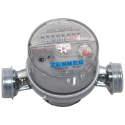 Счётчик г/в крыльчатый резьбовой одноструйный Minol-Zenner ETW 1/2" (Ду 15) Ру10 90°С L=110мм