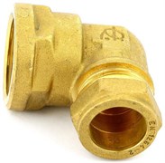 Угольник компрессионный для медных труб Tiemme ВР 15 х 1/2"