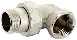 Сгон угловой никелированный Uni-Fitt с прокладкой O-RING 3/4"