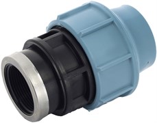 Муфта компрессионная для ПНД труб пластиковая Unidelta ВР 16 х 1/2"