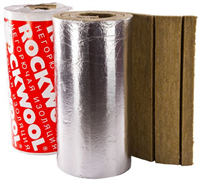 Рулон минеральная вата ROCKWOOL TEX MAT кашированный алюминиевой фольгой 50х1000-5