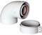 Baxi Отвод 90° коаксиальный ф 60/100 мм, с муфтой, KHG 714101410 - фото 21643