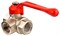 Кран шаровый Valtec трехходовой тип L, ВР-ВР-ВР (ручка) 3/4" - фото 29820