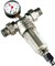 Фильтр промывной Tiemme 3/4", прозрачная колба, манометр, сгоны - фото 32660