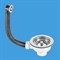 Выпуск для мойки с переливом McALPINE 1 1/2" с нержавеющей съемной решеткой D=113мм, круглый наконечник (OF2-113S) - фото 37419